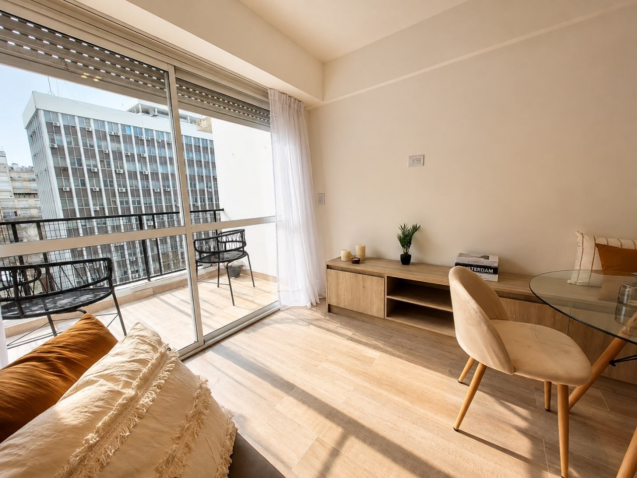 Departamento 2 ambientes -RECICLADO- AMOBLADO,-CON BALCON 