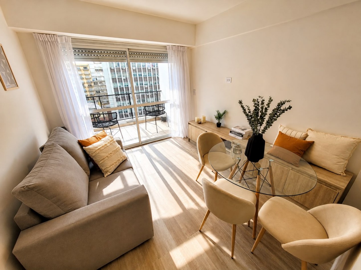 Departamento 2 ambientes -RECICLADO- AMOBLADO,-CON BALCON 